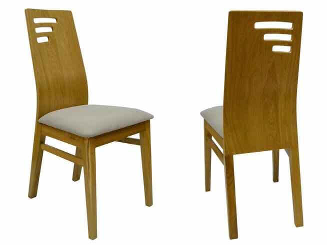 Stół + krzesła dębowe tapicerowane lite drewno JNP NOWAK