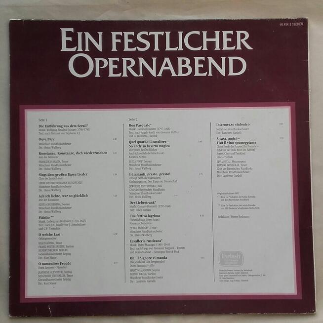 Festiwal muzyki operowej ,płyta winylowa