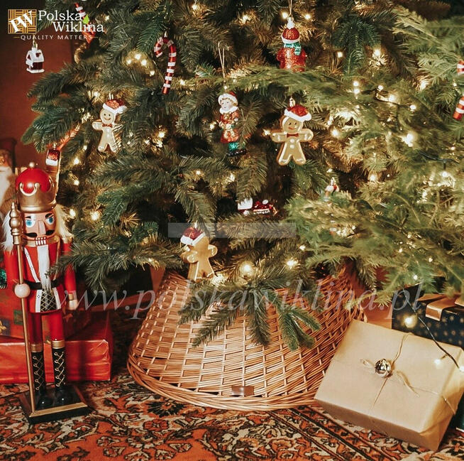 Osłona wiklinowa na stojak pod choinkę 70 cm Kraków