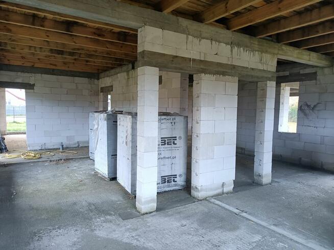 Działka z rozpoczętą budową domu Uściany Stare puszcza Piska