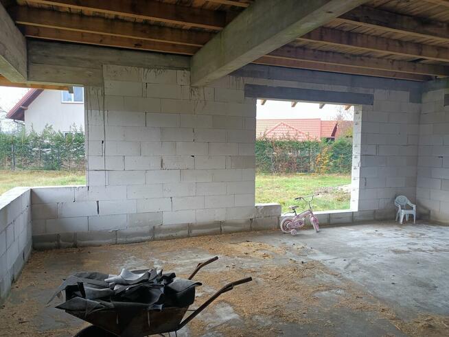 Działka z rozpoczętą budową domu Uściany Stare puszcza Piska