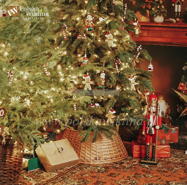 Osłona wiklinowa na stojak pod choinkę 70 cm Kraków