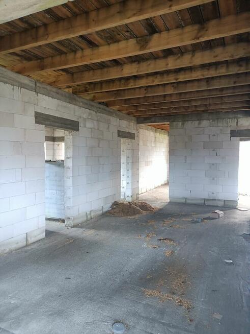 Działka z rozpoczętą budową domu Uściany Stare puszcza Piska