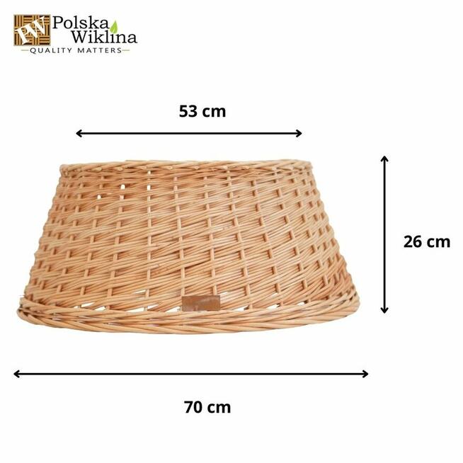 Osłona wiklinowa na stojak pod choinkę 70 cm Kraków