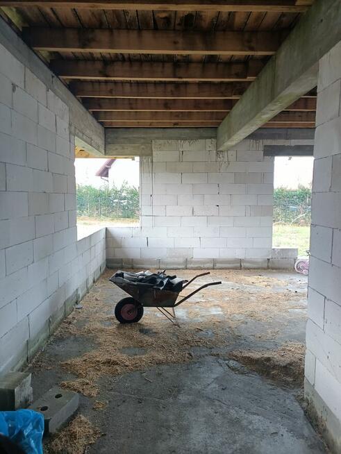 Działka z rozpoczętą budową domu Uściany Stare puszcza Piska