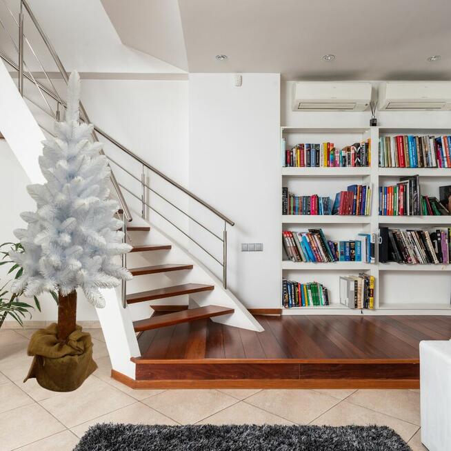 Choinka Biała Na Pniu 180cm Piękna Gęsta Sosna Śnieżka