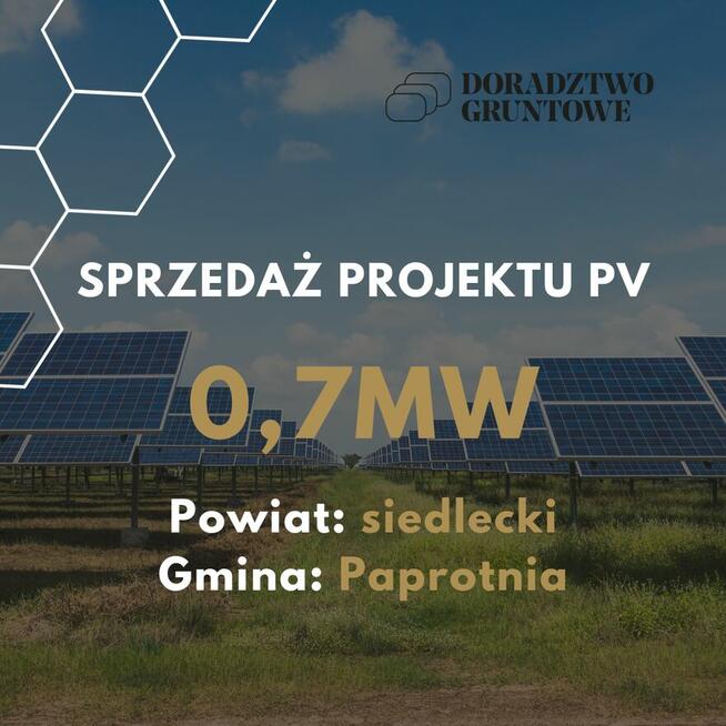 Na sprzedaż projekt farmy fotowoltaicznej 1MW