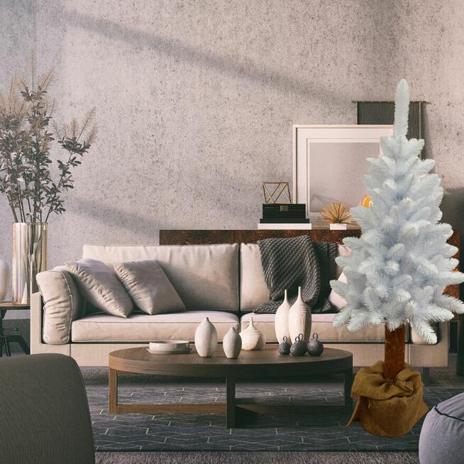 Choinka Biała Na Pniu 180cm Piękna Gęsta Sosna Śnieżka