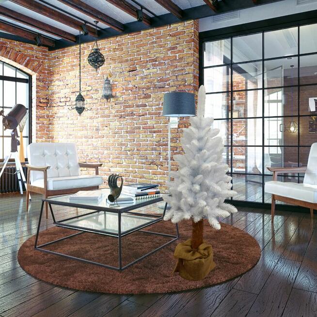 Choinka Biała Na Pniu 180cm Piękna Gęsta Sosna Śnieżka