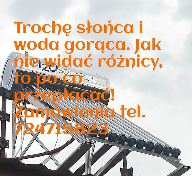 Słoneczny podgrzewacz wody, ok. 150 l. , nowy