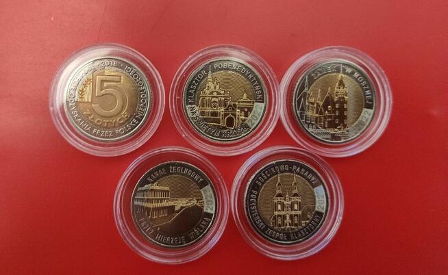 5zł-8 monet okolicznościowych z serii Odkryj Polskę 2018-25r