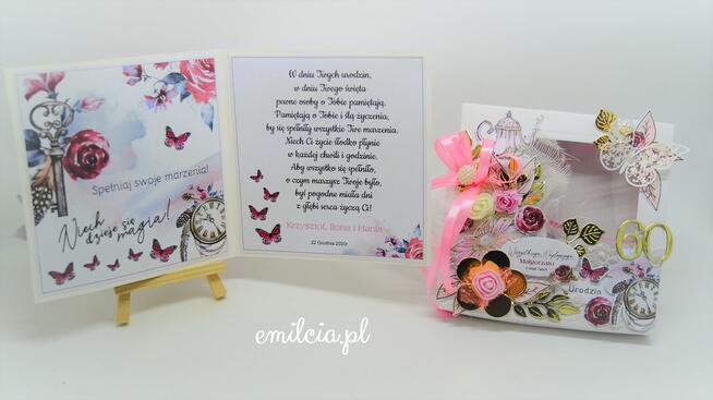 Kartka z życzeniami w pudełku z okazji 40 urodzin