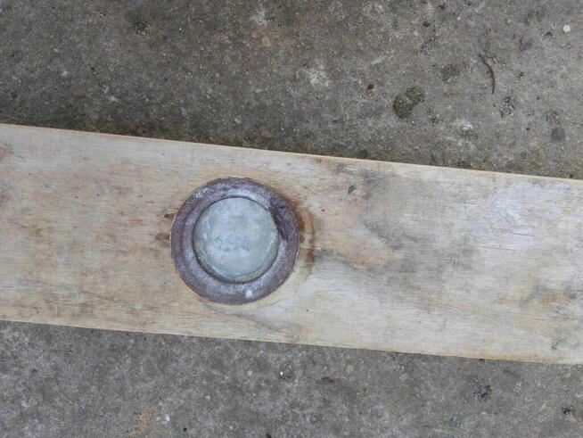 Poziomica drewniana 80 cm stara PRL dwa wskaźniki