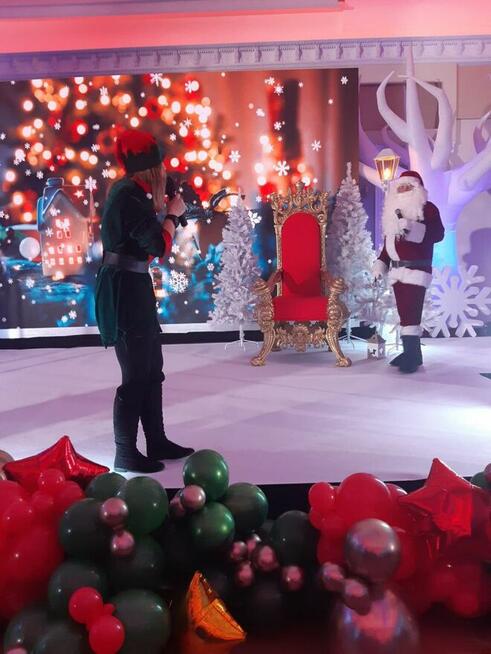 Animatorzy Elfy Śnieżynki wynajem Św. Mikołaja tronu