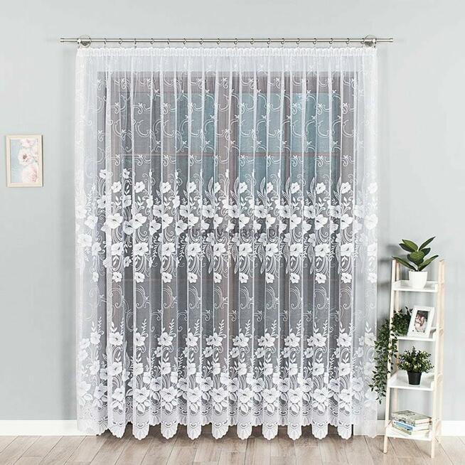 Firany żakardowe na metry i na taśmie marszczącej, sklep