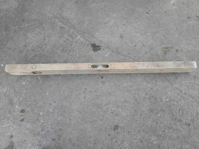 Poziomica drewniana 80 cm stara PRL dwa wskaźniki