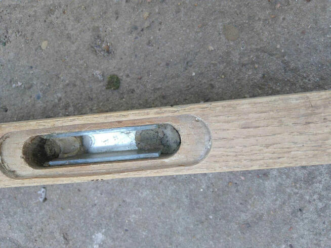 Poziomica drewniana 80 cm stara PRL dwa wskaźniki