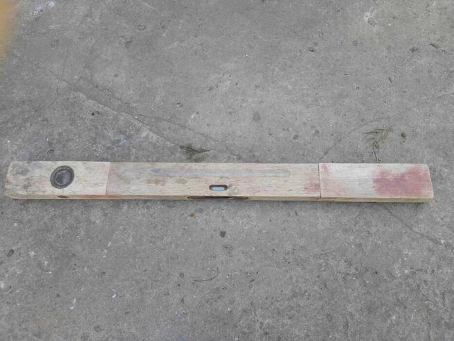 Poziomica drewniana 70 cm stara PRL dwa wskaźniki