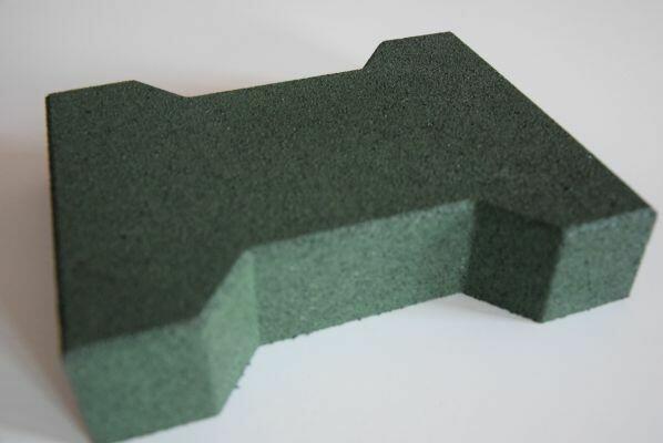 Kostka gumowa typu behaton 43mm kolor SBR EPDM