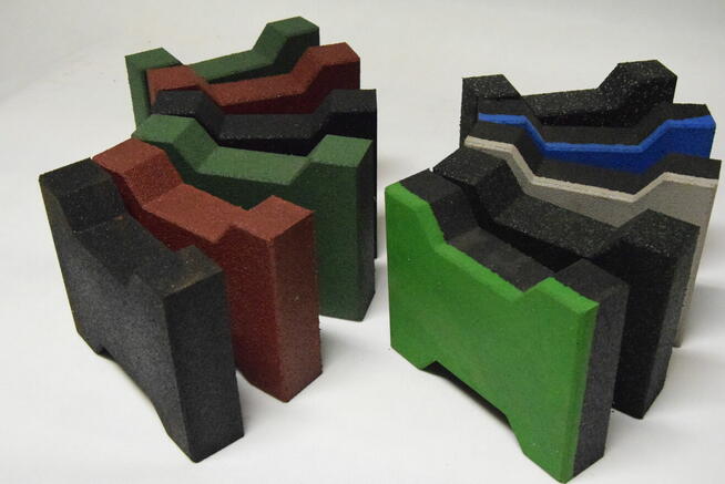 SBR kostka gumowa czerwona typu behaton 43mm