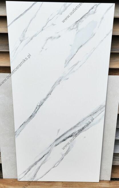 Płytki łazienkowe biały marmur 120x60 gat.1 Calimo white