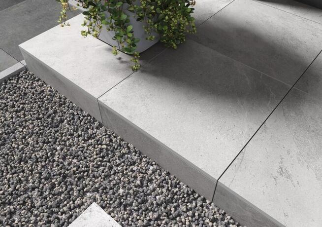 Cliff jasny szary płyty tarasowe gat.1 60x60x20 gres 2cm