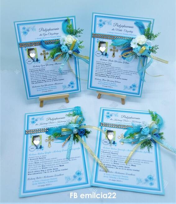 Podziękowania dla Chrzestnych z okazji I Komunii Świętej