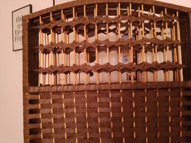 Parawan dwustronny drewniany 4 - skrzydłowy