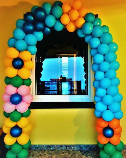 Ścianki z balonów, balony, dekoracje z balonów, girlandy