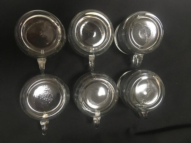 PRL stare szklanki filiżanki szlifowane 6 sztuk