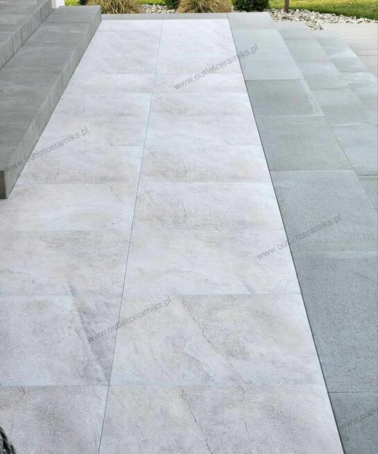 Highway white płyty tarasowe do ogrodu 60x60x20 gres 2cm