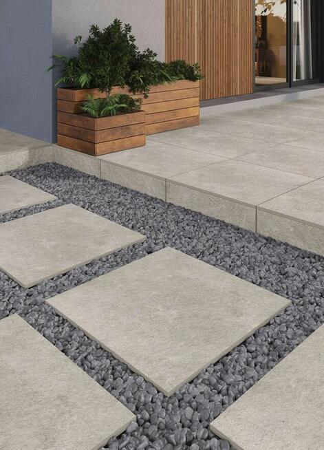 Płytki tarasowe gres 2cm szare 60x60 Tacoma silver Cerrad