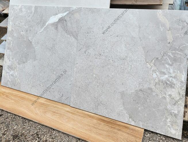 Płytki gresowe szare 60x60 gat.1 Erazio gris kamień