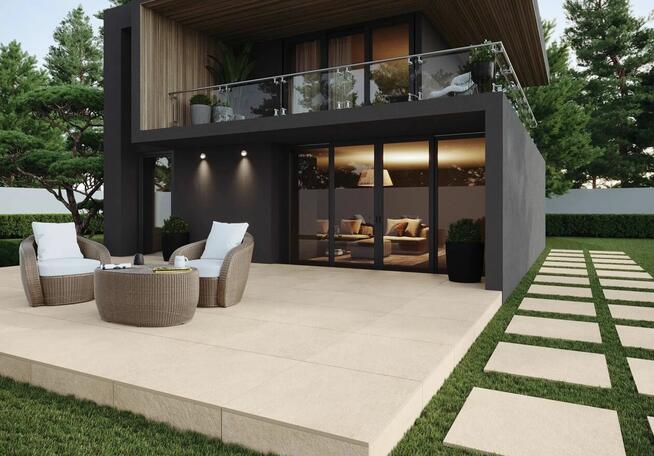 Płyty tarasowe, mrozoodporne, zewnętrzna 60x60 Tacoma sand