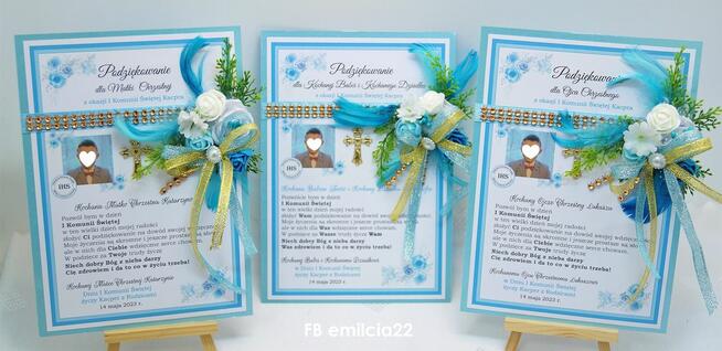 Podziękowania dla Chrzestnych z okazji I Komunii Świętej