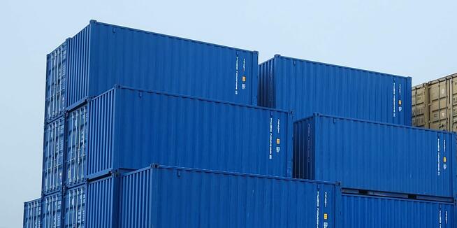 Kontenery 20DC/DV: zielony, kremowy, niebieski - sprzedam