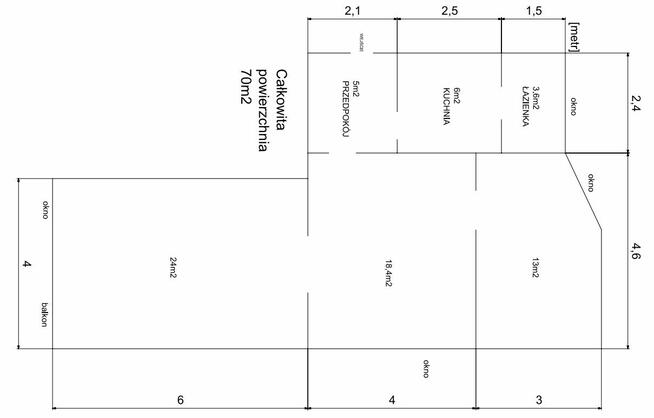 Mieszkanie 70m2 Wąbrzeźno gaz kominek niski czynsz