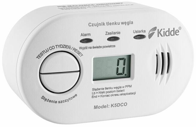 Czujnik Czadu z wyświetlaczem LCD K5DCO Kidde