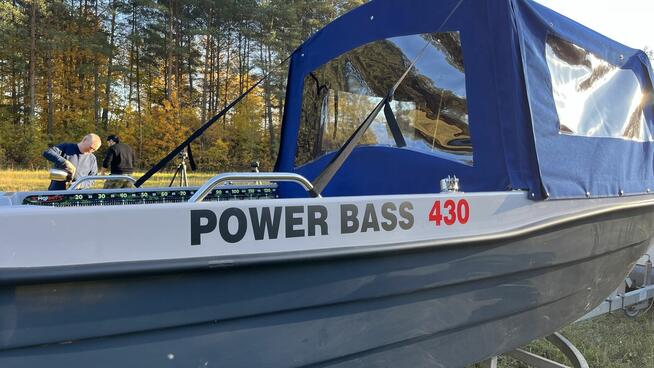 Łódź wędkarska z NAMIOTEM dł. 430 - tanio, sprawdzona firma!