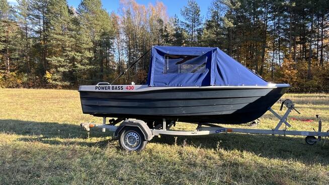 Łódź wędkarska z NAMIOTEM dł. 430 - tanio, sprawdzona firma!