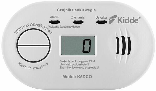 Czujnik Czadu z wyświetlaczem LCD K5DCO Kidde