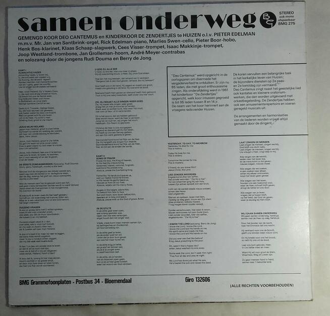 Holenderskie utwory religijne, winyl