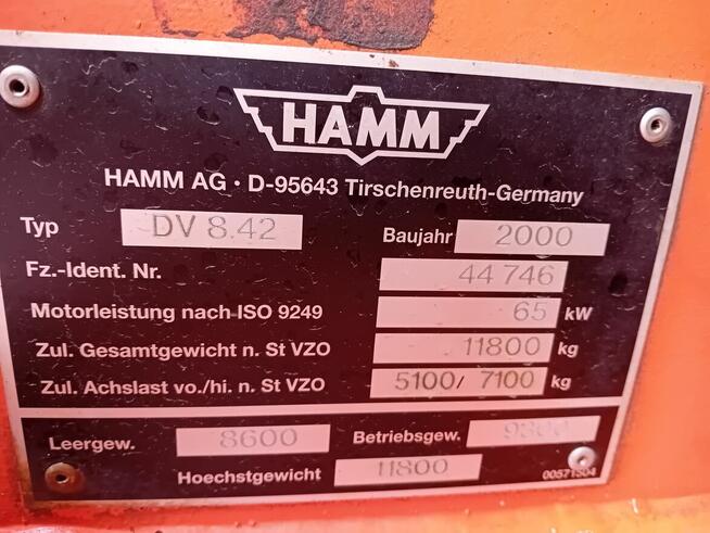 HAMM DV 8,42 walec drogowy DV8.42