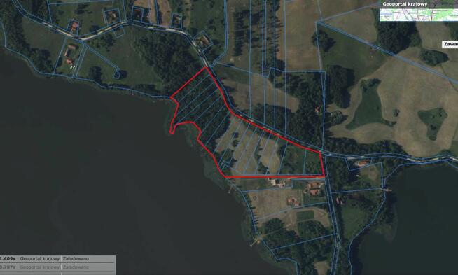 Działka z linią brzegową, Szwałk, Puszcza Borecka