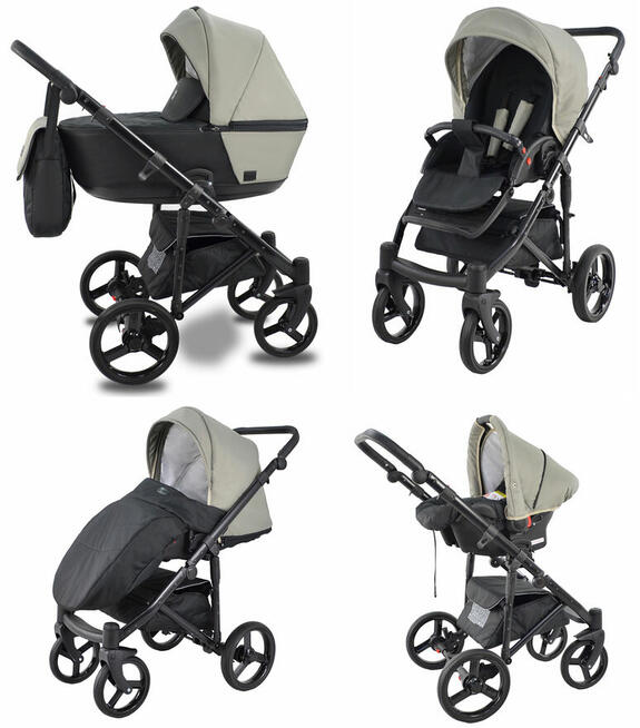 HIT Wózek Dziecięcy Cavo Premium 3w1 Wielofunkcyjny Dodatki