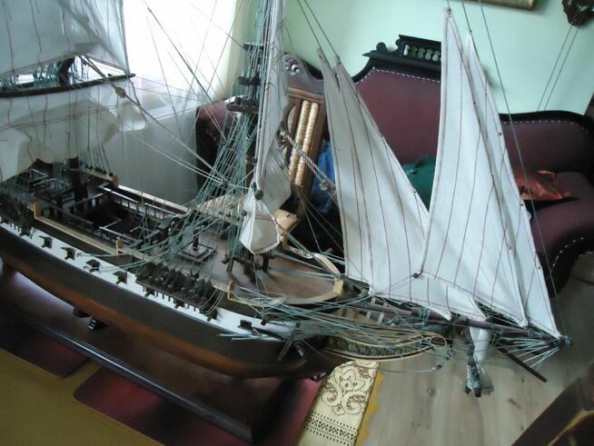 Oryginalny drewniany model żaglowieca US Constellation 1798