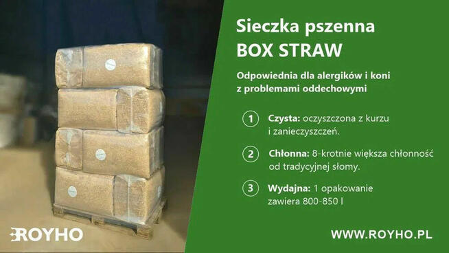 Odpylona sieczka BOX STRAW GROV ze słomy pszennej