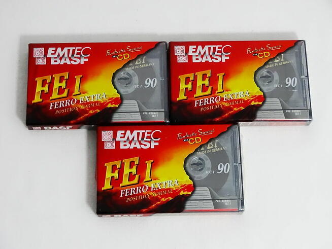 Kasety magnetofonowe BASF FERRO EXTRA 90 1995-97 nowe