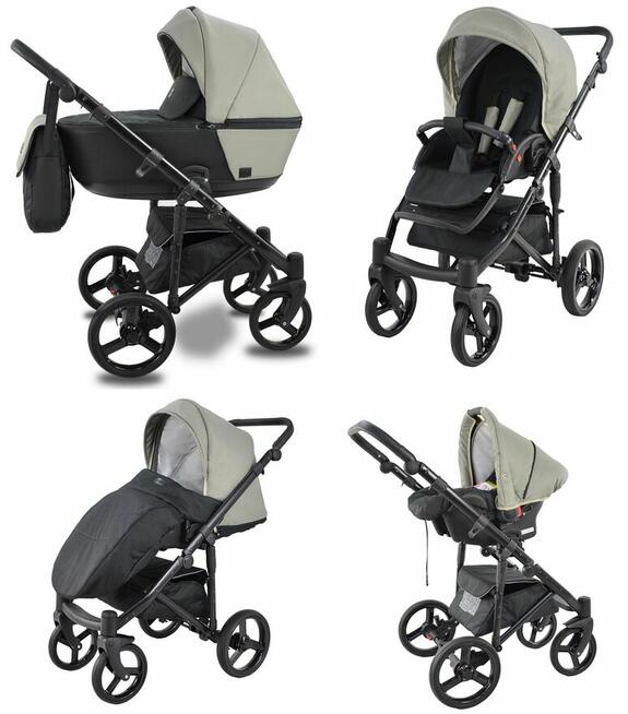 Wózek Dziecięcy Cavo Premium 4w1 Fotelik + Baza Isofix