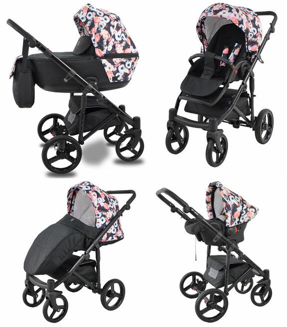 Wózek Dziecięcy Cavo Premium 4w1 Fotelik + Baza Isofix